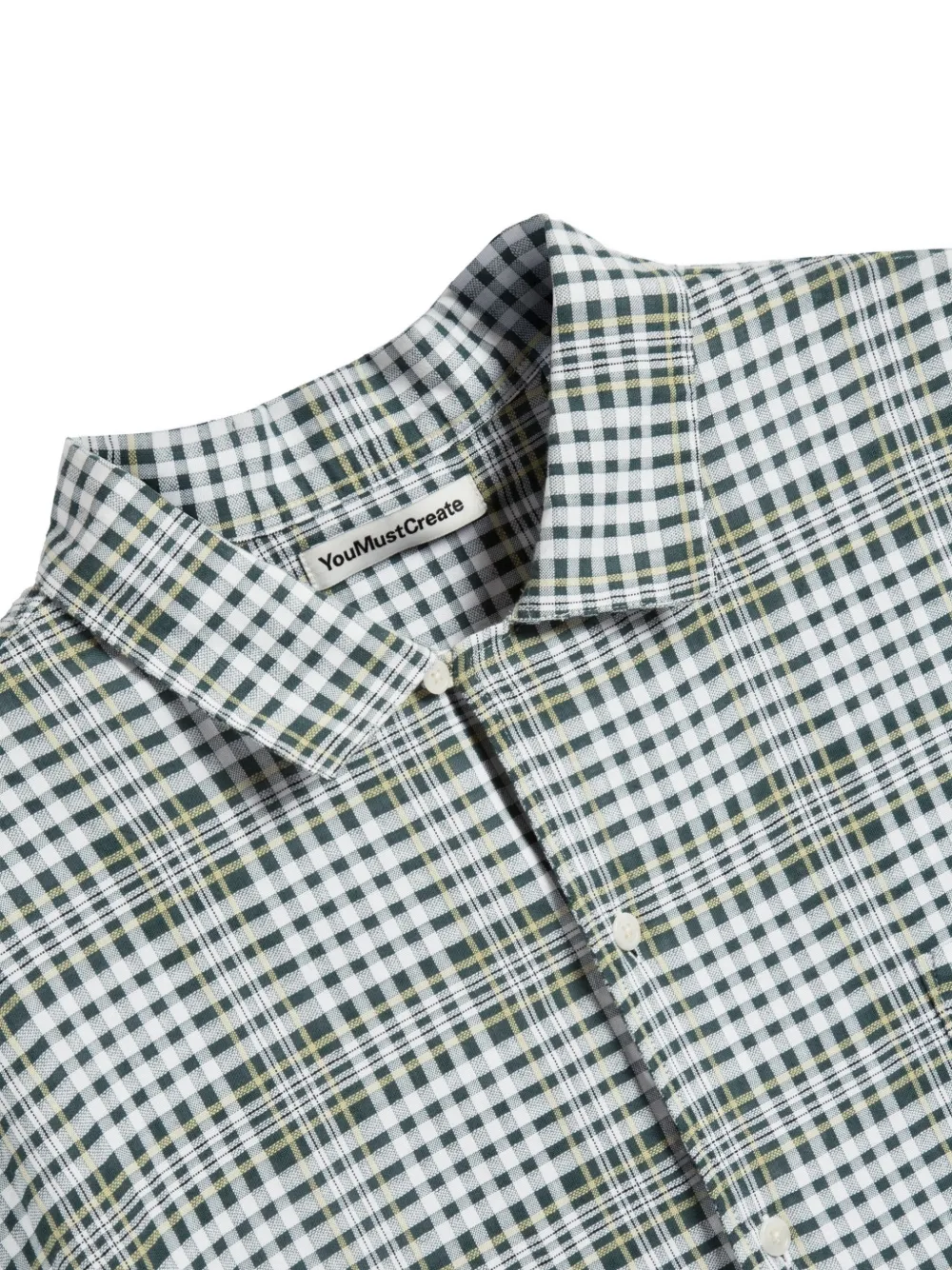  Ymc Malick Short-sleeve Checked Shirt - White 