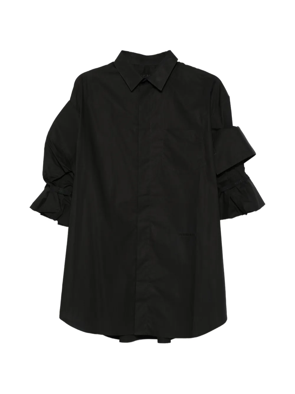 ALAINPAUL ruffled-sleeve shirt - Nero