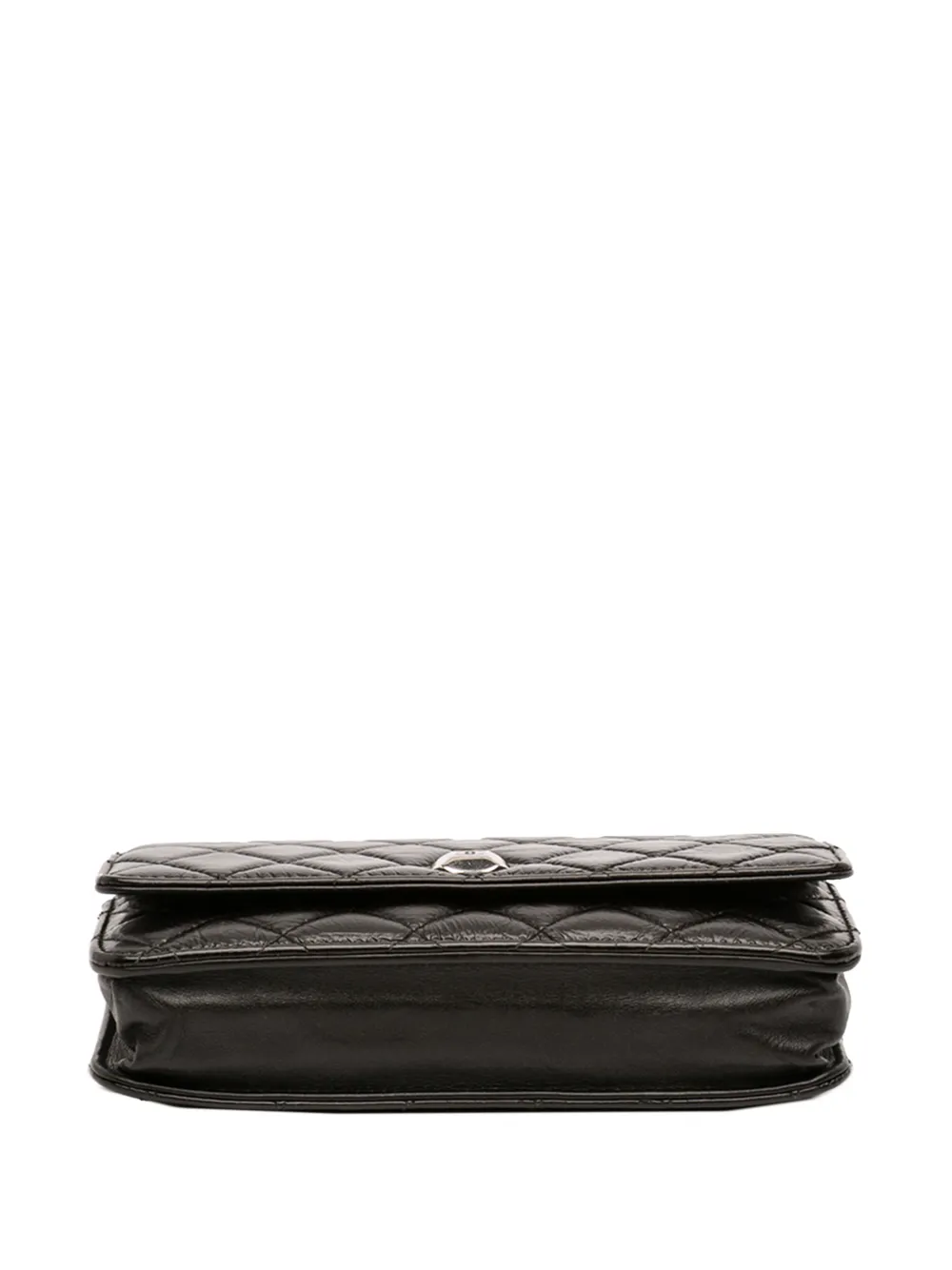 2018 Cc Quilted Crinkled Patent Wallet On Chain Crossbody Bag