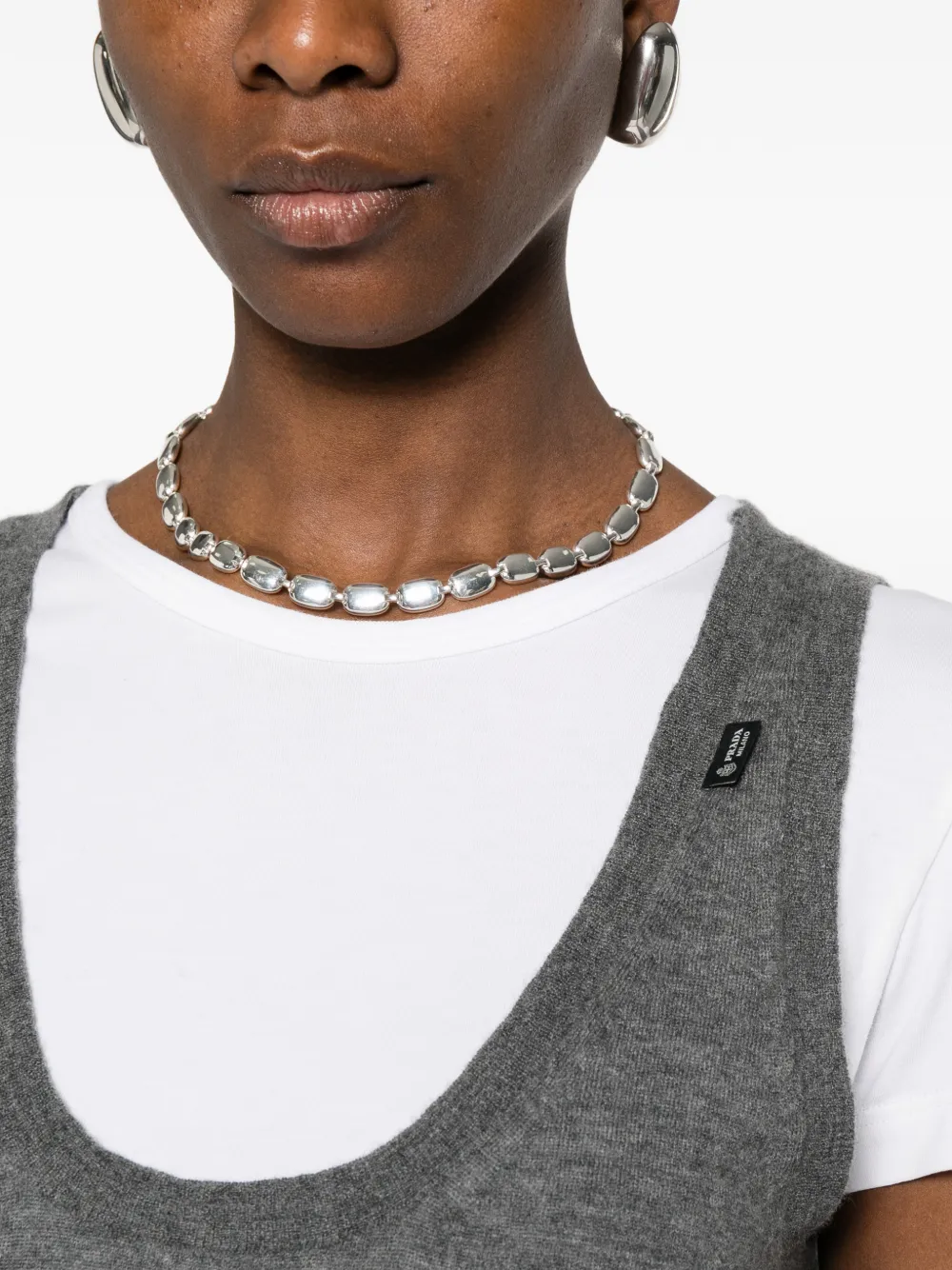 Prada Cashmere Tank Top in Grey, view 5