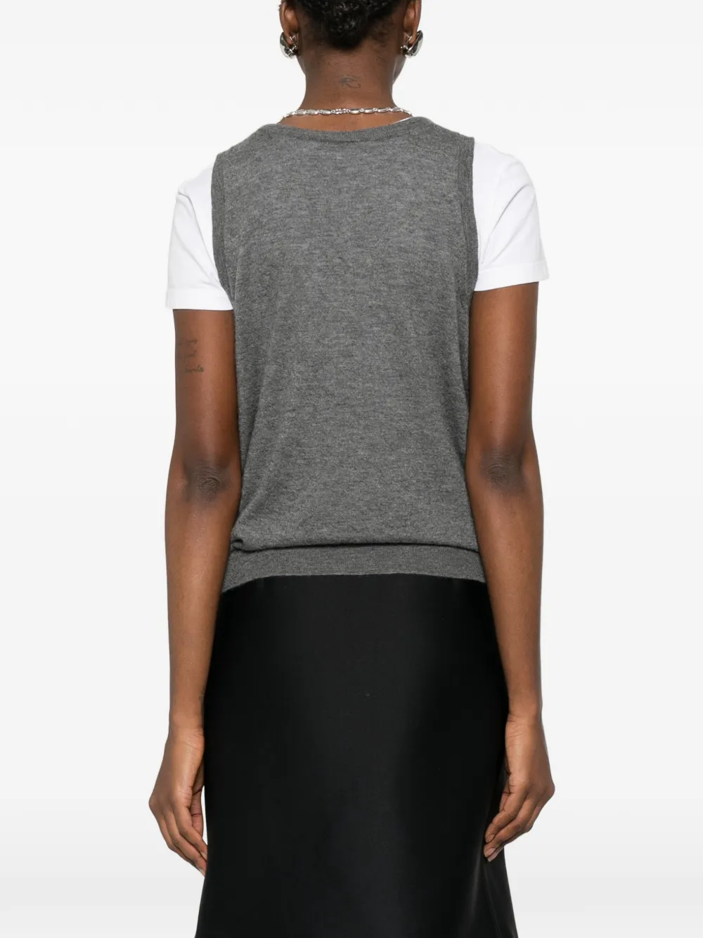 Prada Cashmere Tank Top in Grey, view 4