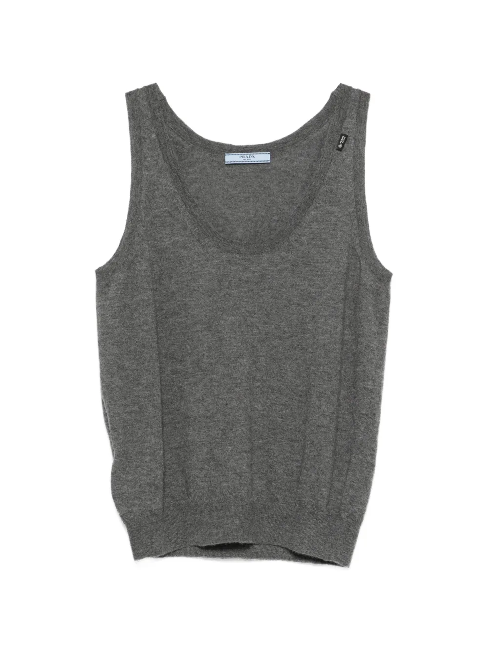 Prada scoop-neck knit top - Grigio