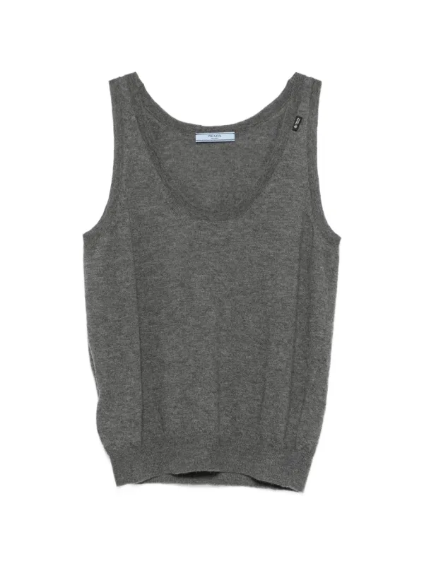 Prada Cashmere Tank Top in Grey