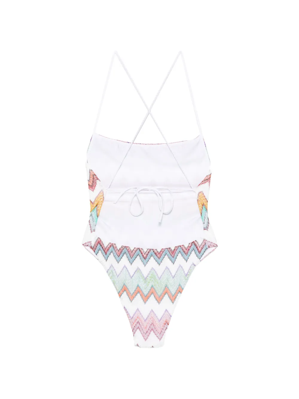  Missoni Chevron-pattern Swimsuit - White 