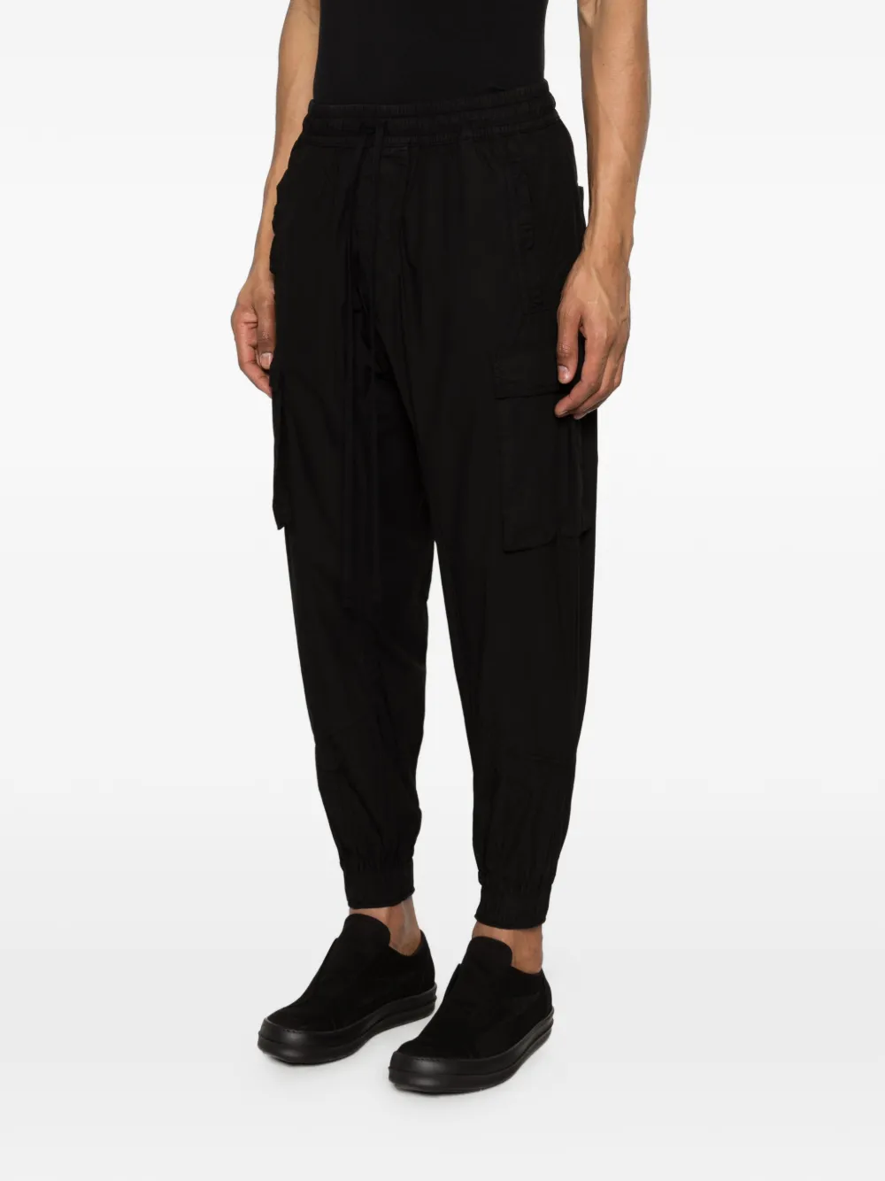  Thom Krom Drawstring Cargo Pants - Black 