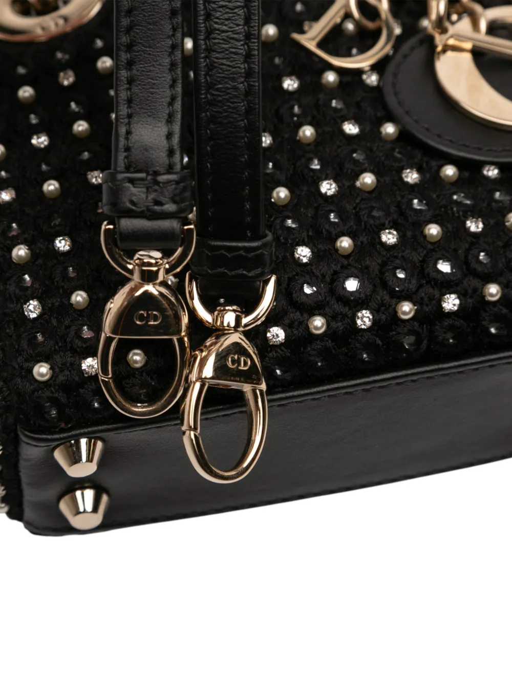 2023 Micro Satin Crystal Embellished Lady Dior Satchel