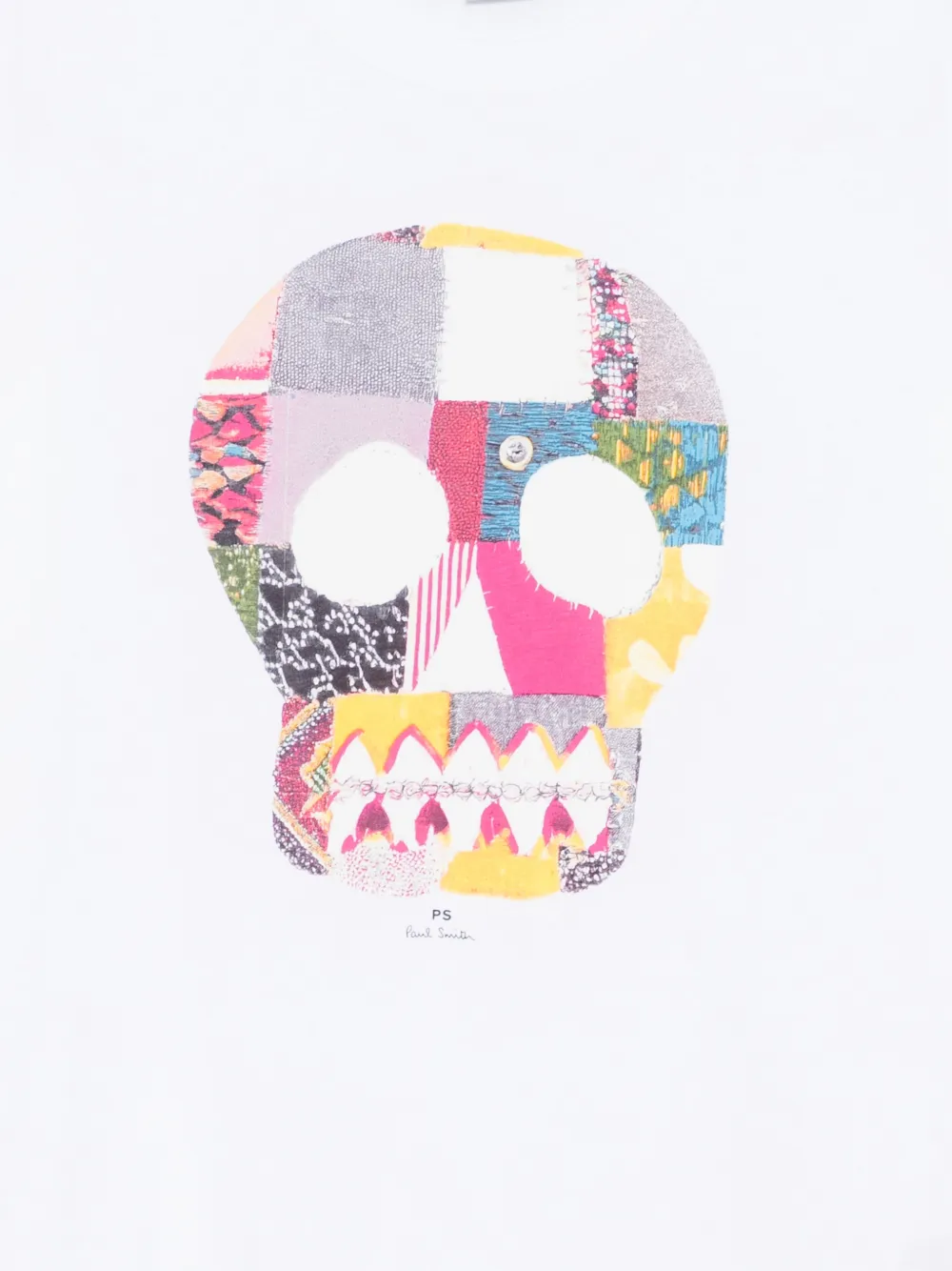 PS Paul Smith Fabric Skull T-shirt met print Wit
