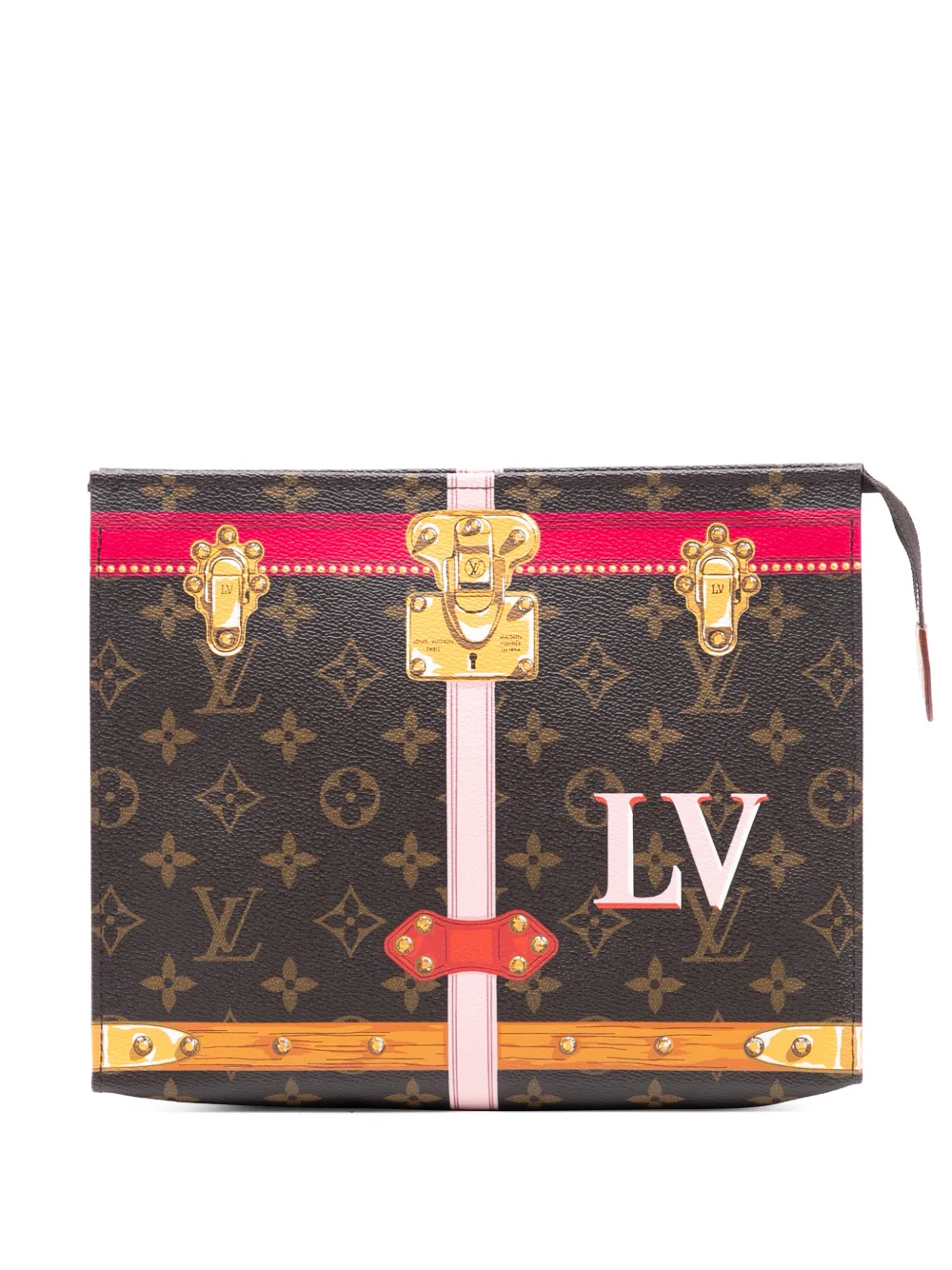 Louis Vuitton Pre-Owned 2018 Monogram Summer Trunks Toiletry Pouch 26 clutch bag - Marrone