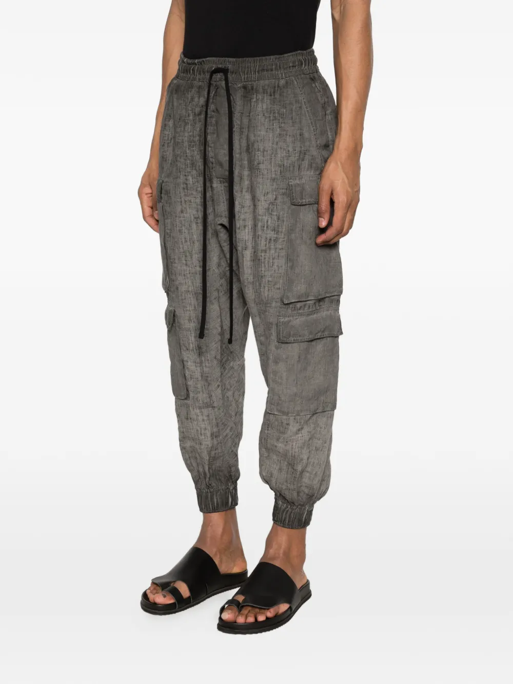  Thom Krom Drawstring Cargo Pants - Grey 