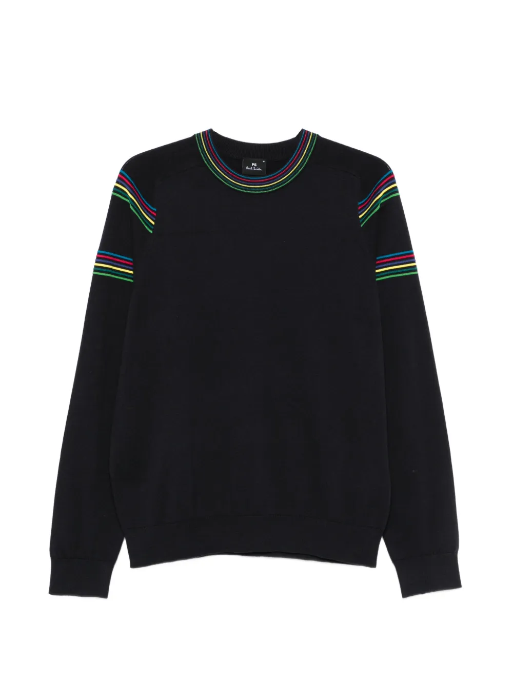PS Paul Smith striped-trim sweater - Schwarz