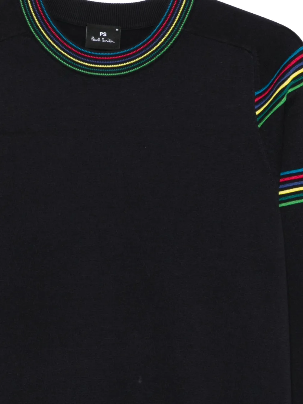  Ps Paul Smith Striped-trim Sweater - Black 