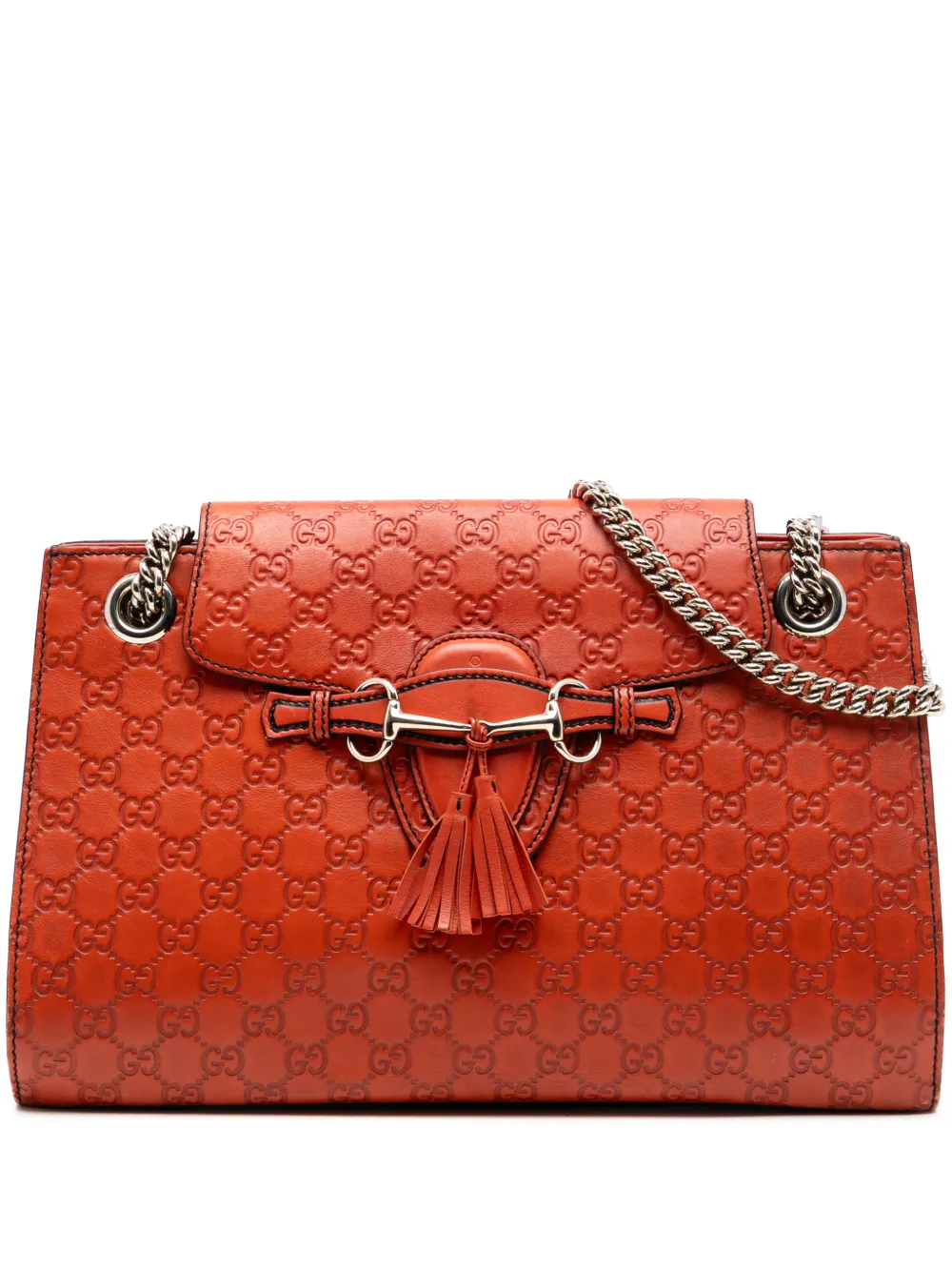 Gucci Pre-Owned 2016-2026 Large Guccissima Emily shoulder bag - Arancione