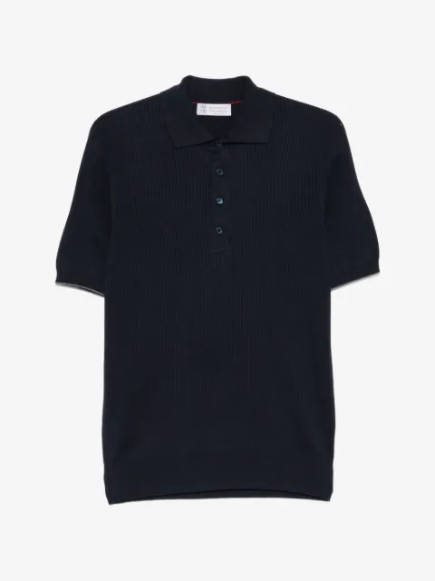 Brunello Cucinelli ribbed polo shirt