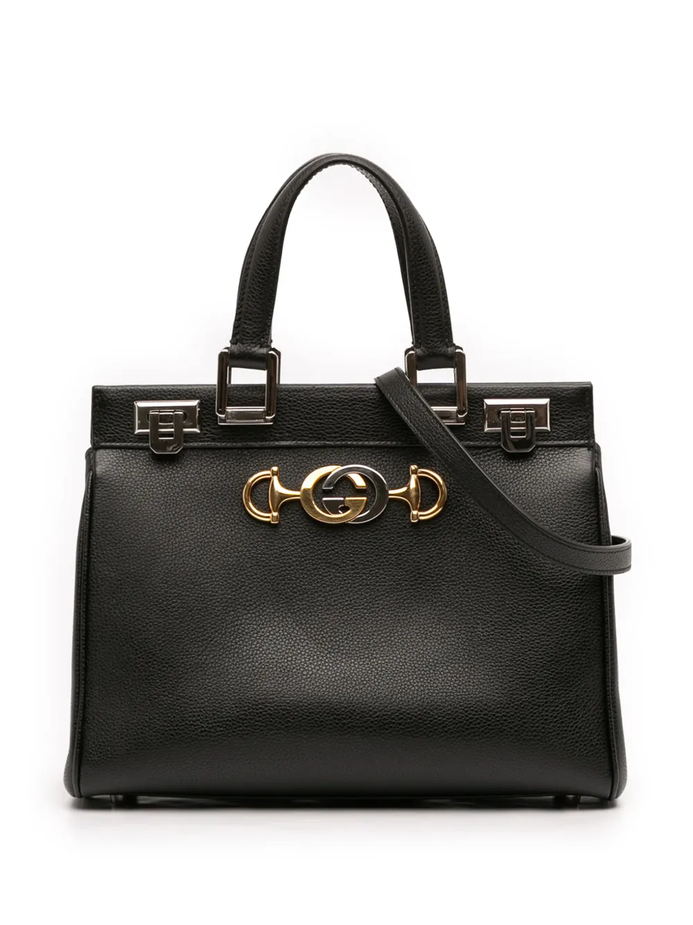 Gucci Pre-Owned 2000-2015 Small Grained Calfskin Zumi Top Handle Bag satchel - Nero