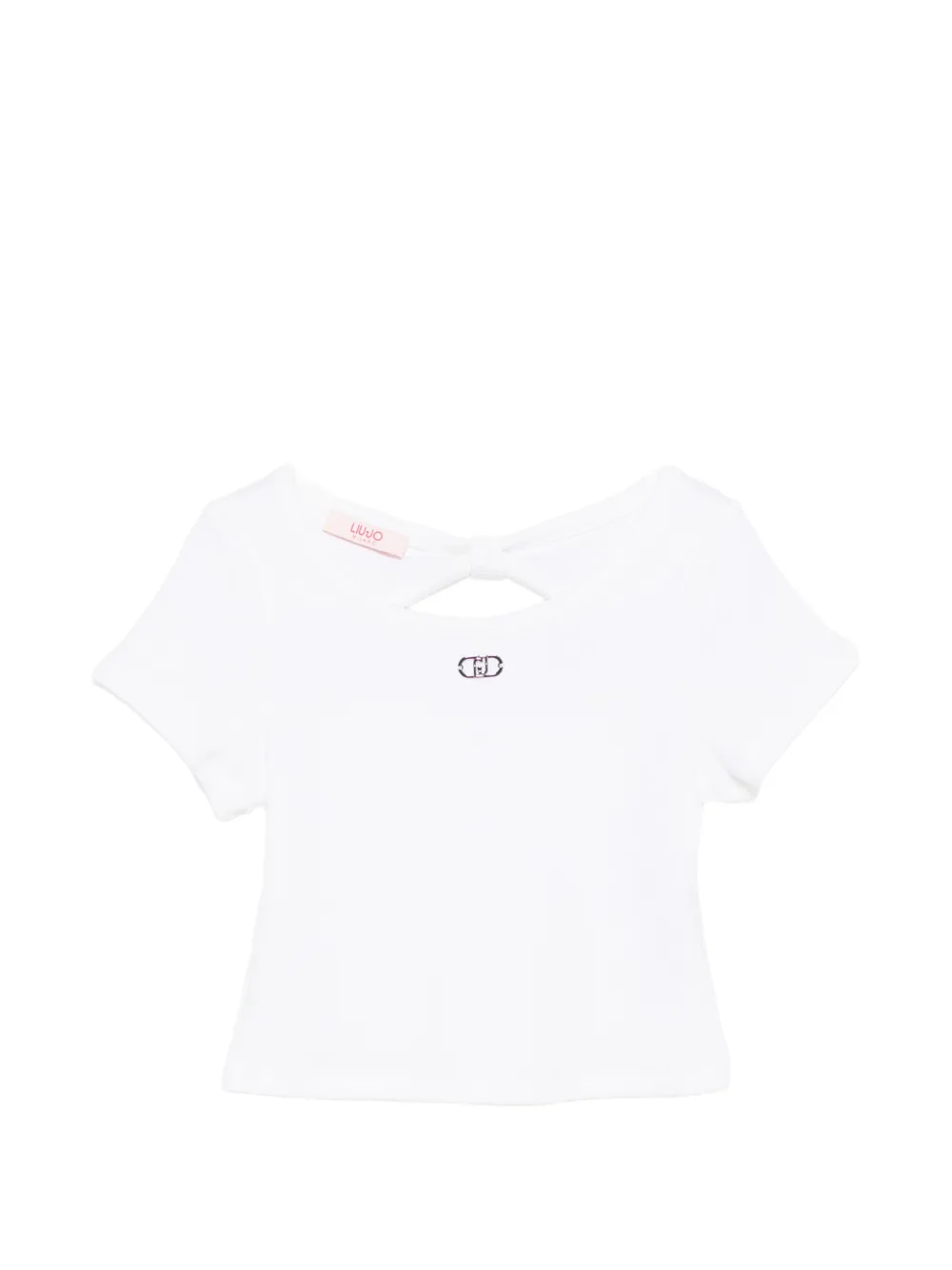 LIU JO logo-appliqué T-shirt - Bianco