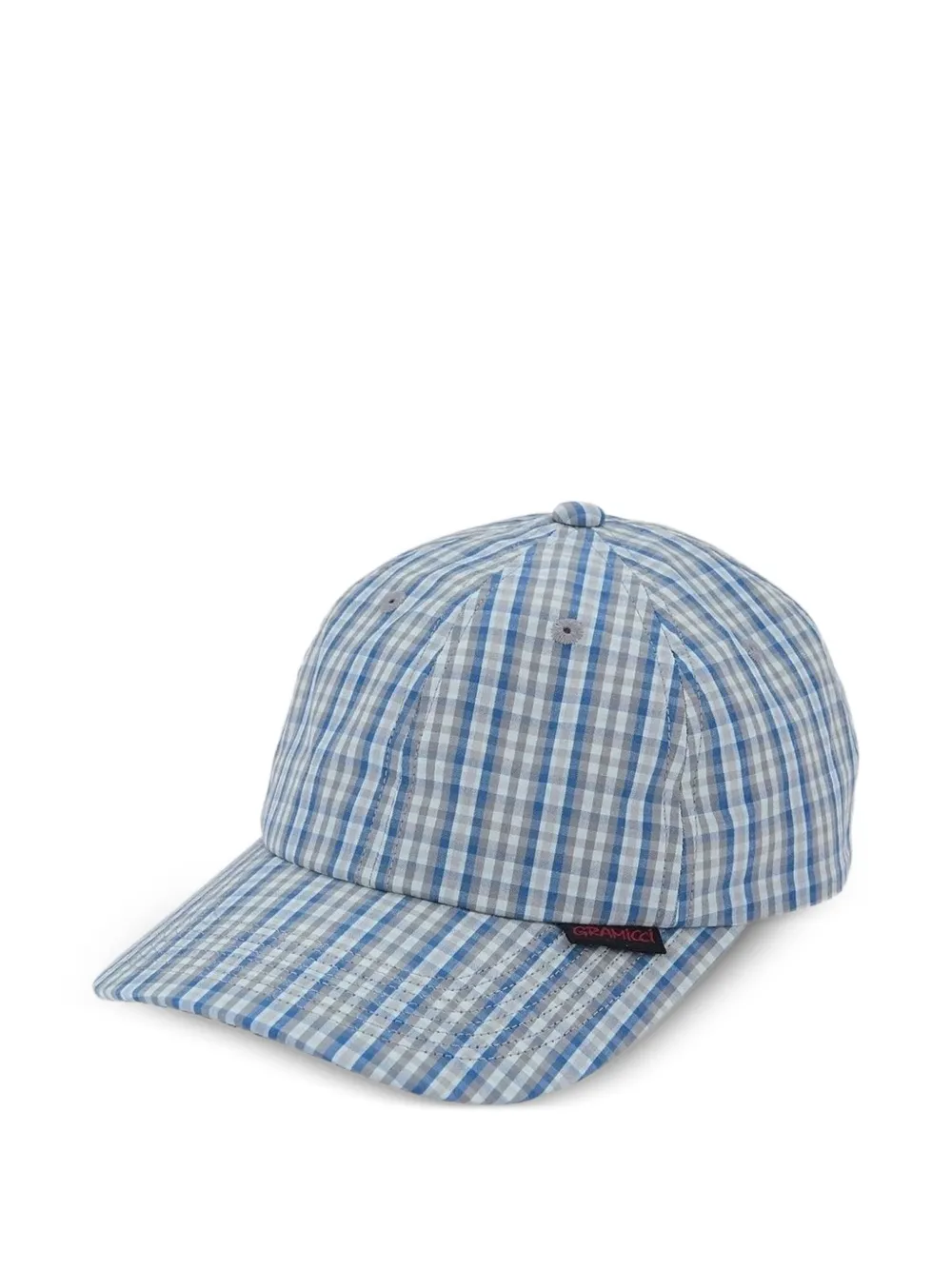 Gramicci Millwood gingham-check cap - Blau