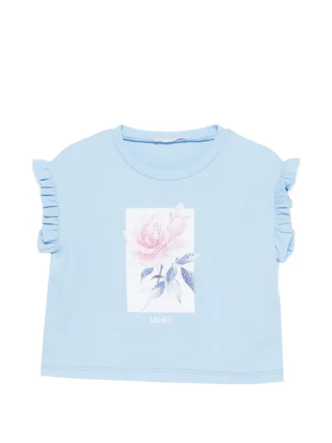 LIU JO top con volantes y estampado floral