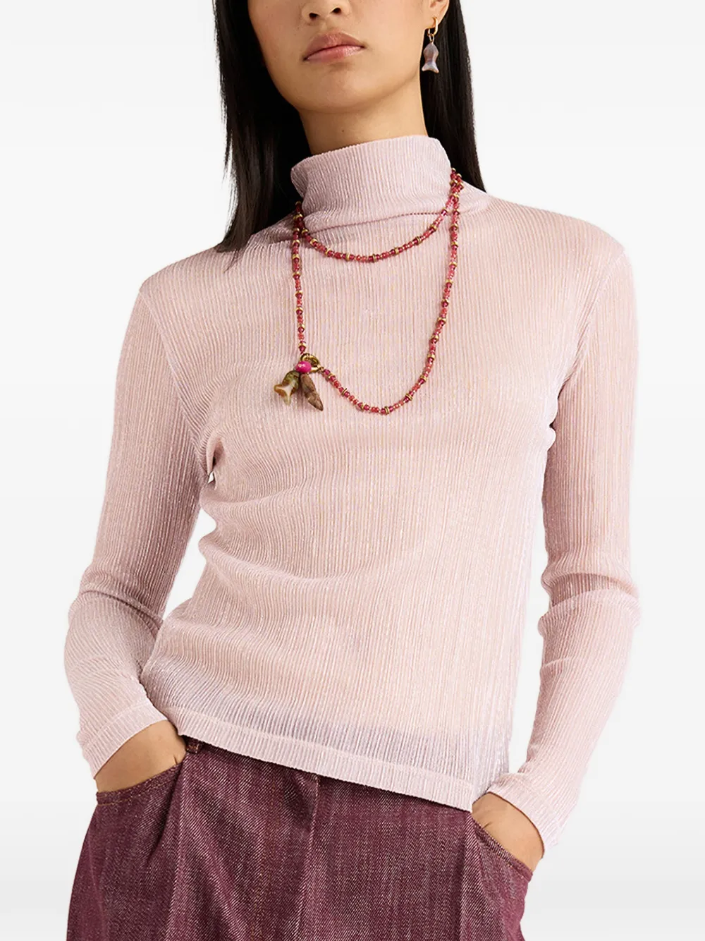  Momoni Ine Long-sleeves Top - Pink 