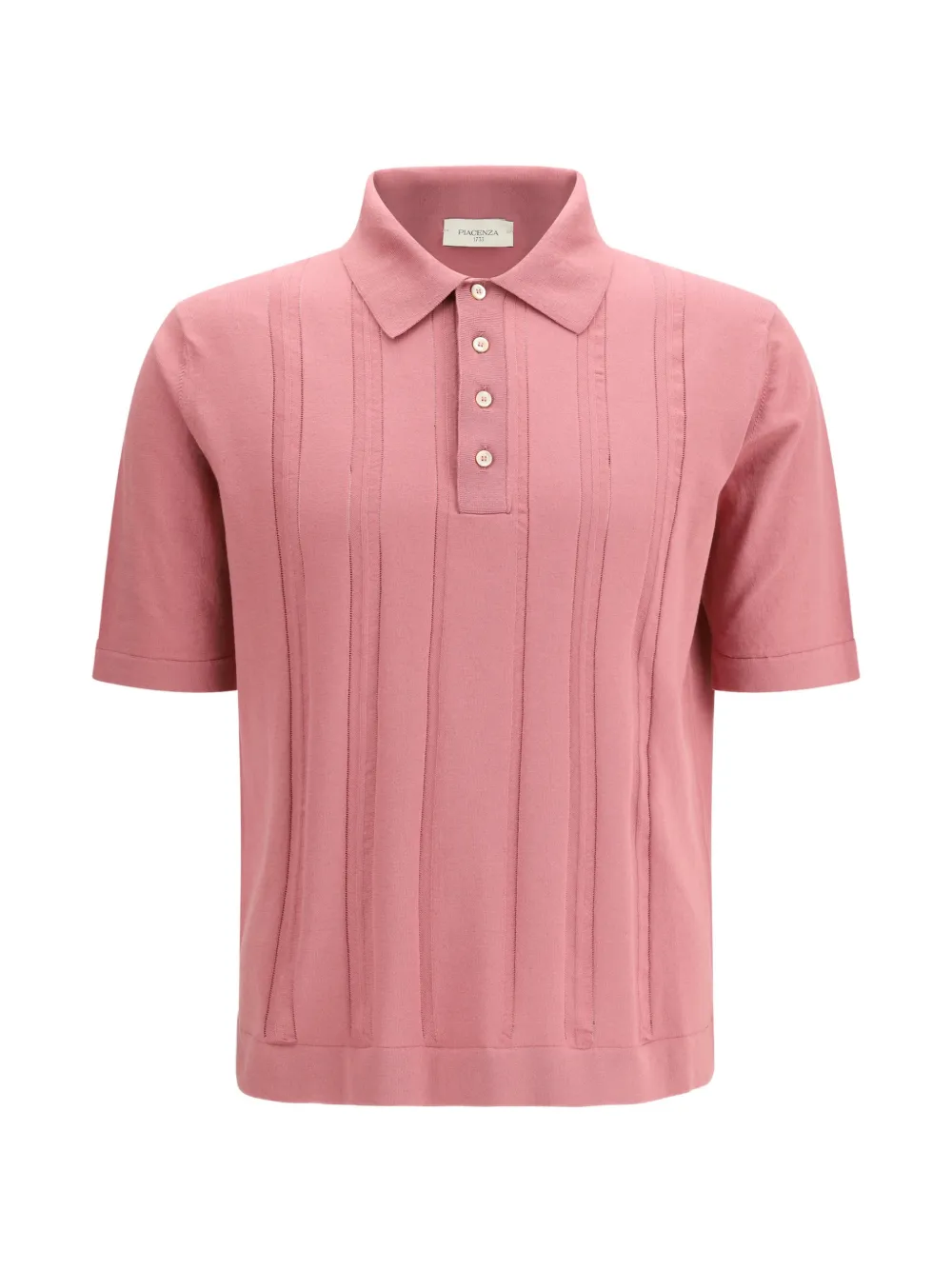 Piacenza Cashmere button detailing cotton polo - Rosa