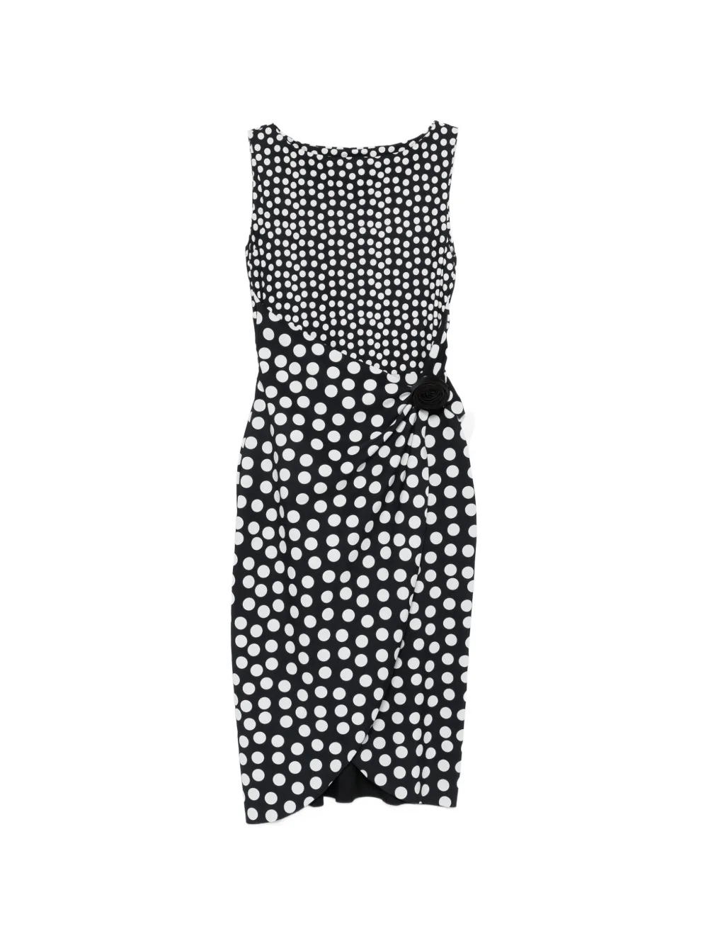 CHIARA BONI La Petite Robe polka dot flower midi dress - Nero