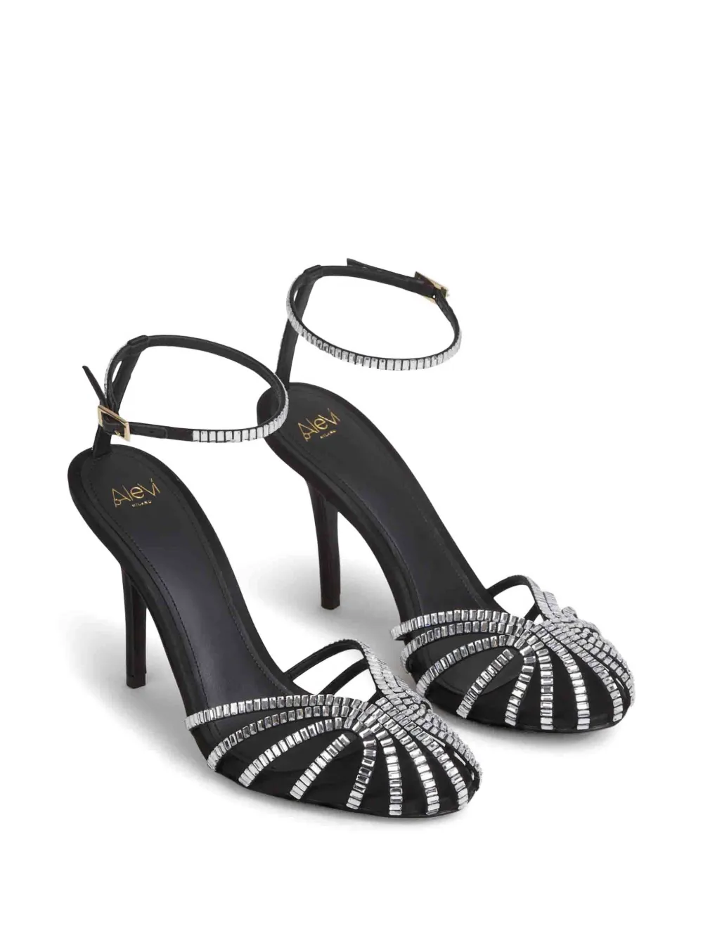 Alevì Sandalen met verfraaid bandje Zilver