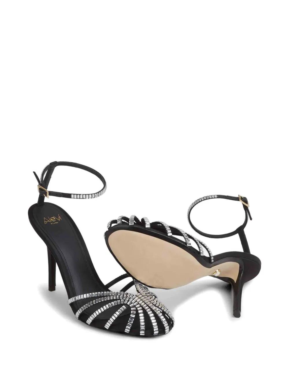 Alevì Sandalen met verfraaid bandje Zilver