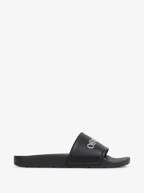 Off-White Bookish slippers met logo