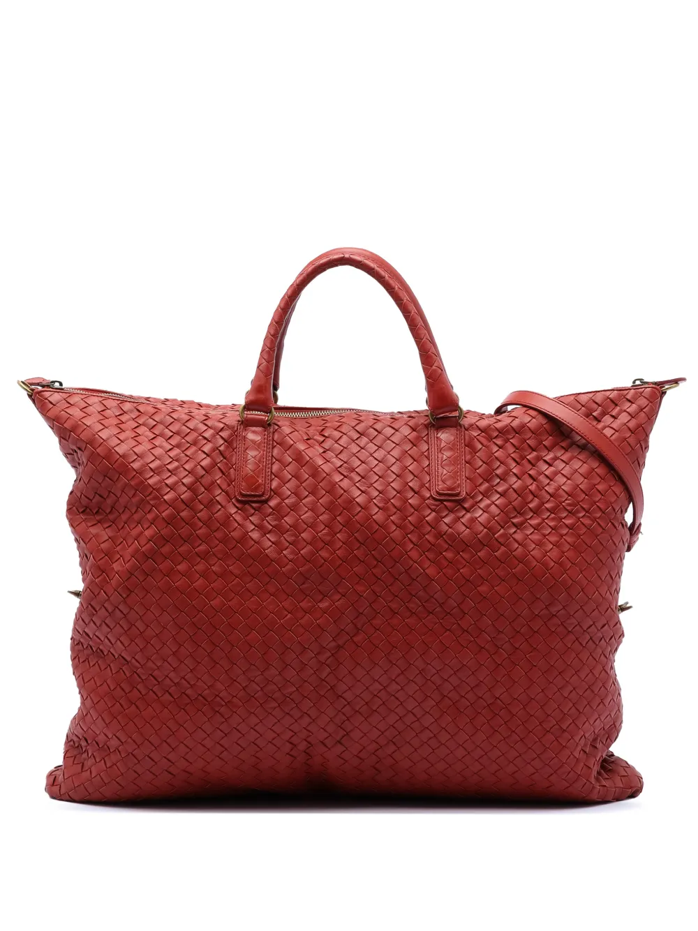 Bottega Veneta Pre-Owned 2009 Maxi Intrecciato Nappa Convertible satchel - Rosso