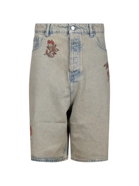 Drôle De Monsieur short dusty à fleurs brodées
