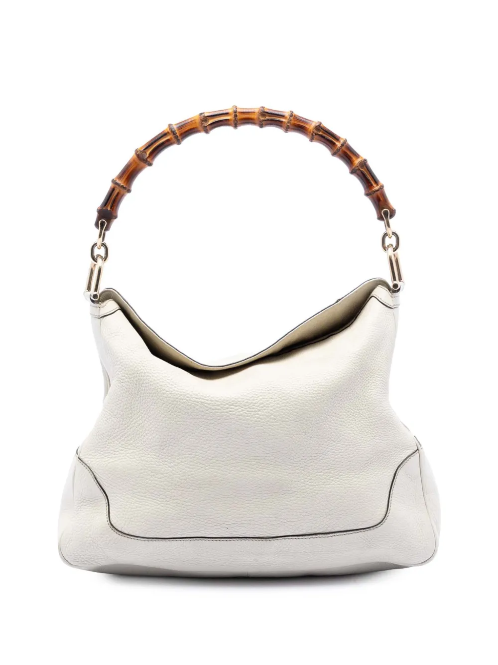 Gucci Pre-Owned 2016-2026 Calfskin Bamboo Diana satchel - Bianco