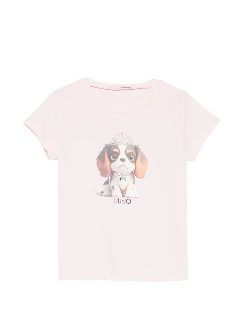 Liu Jo Kids dog-print T-shirt - Rosa