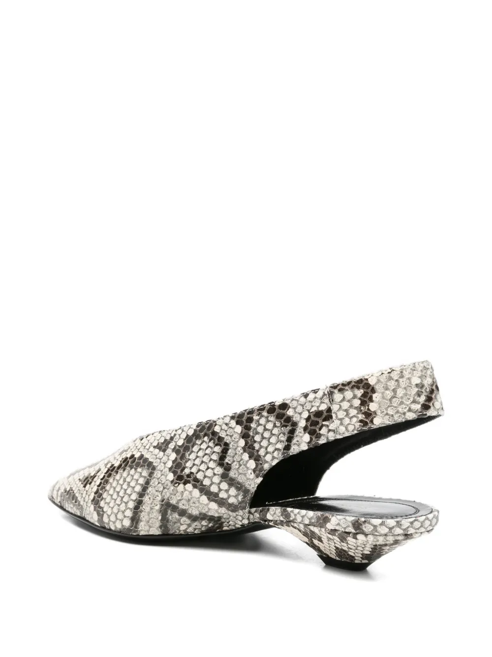 Sergio Rossi Beak slingback pointed pumps Grijs