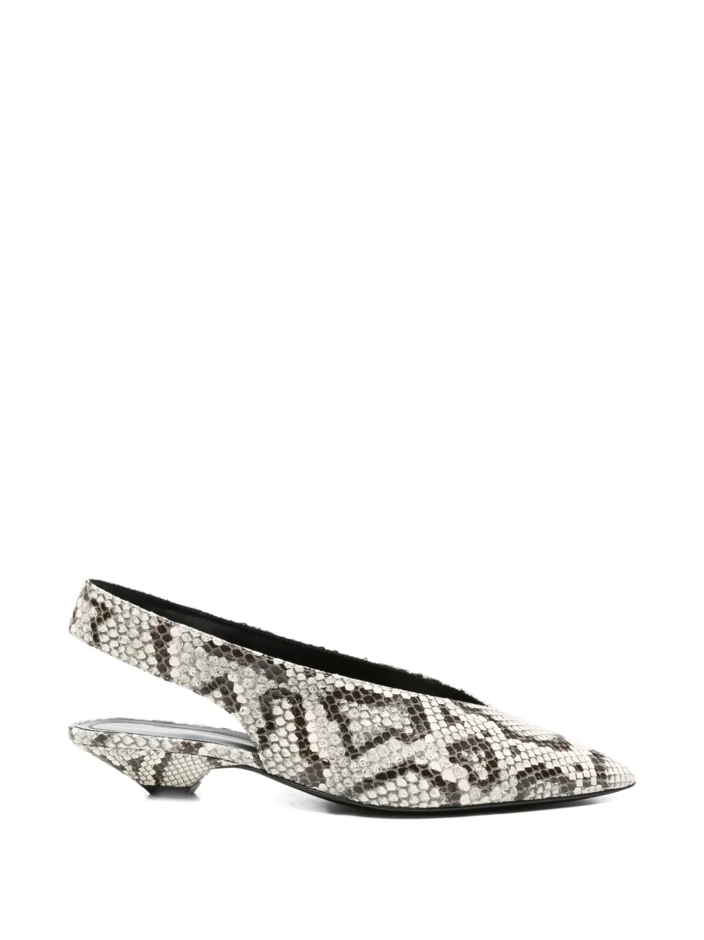 Sergio Rossi Beak slingback pointed pumps Grijs