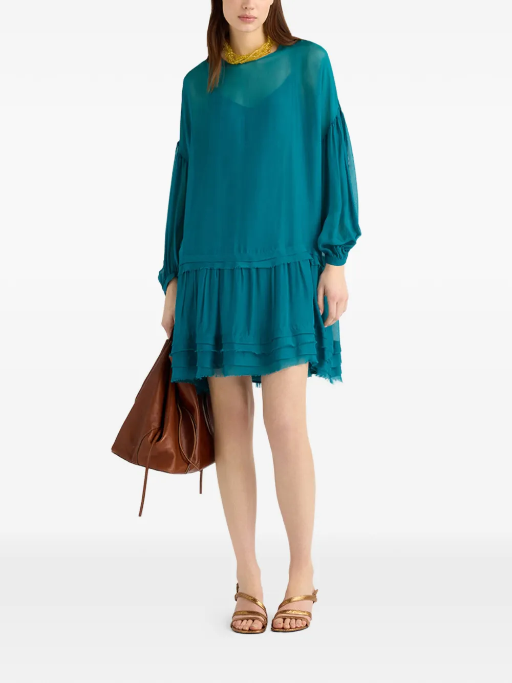 Momoni Agave Mini Dress - Green 