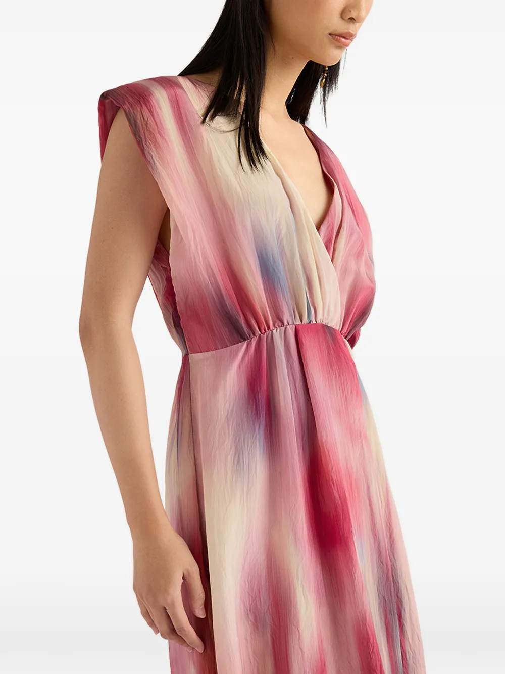 MOMONÌ Libelula maxi-jurk met V-hals Roze