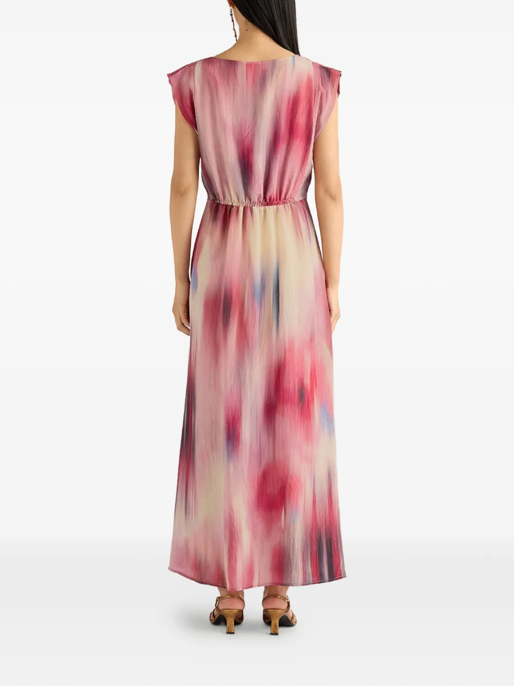MOMONÌ Libelula maxi-jurk met V-hals Roze
