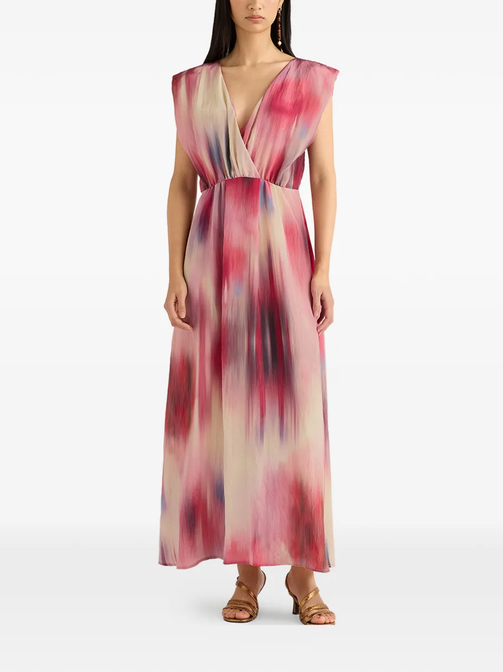  Momoni Libelula V-neck Maxi Dress - Pink 