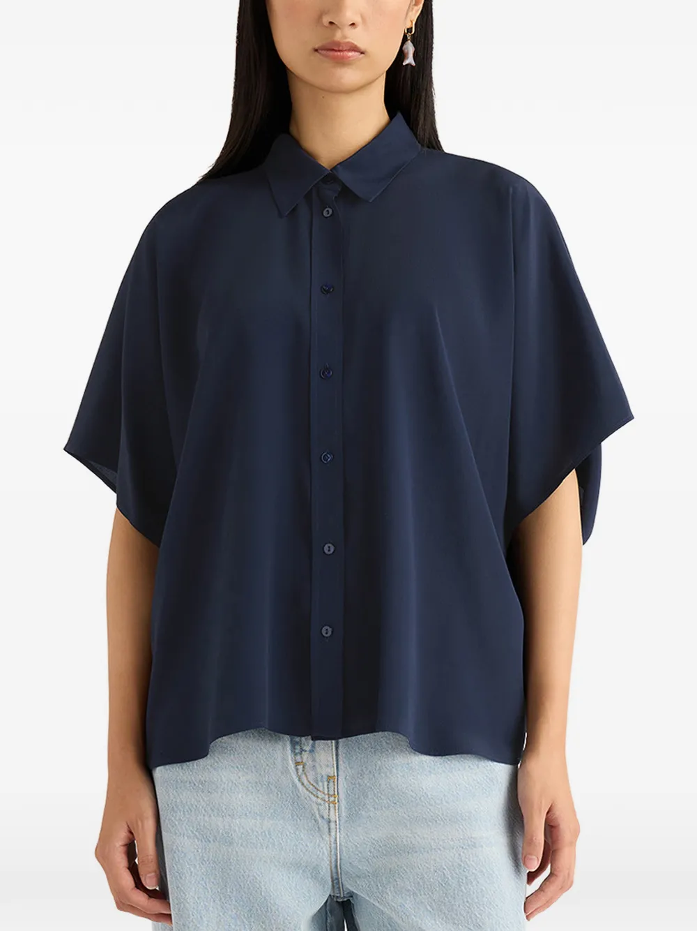  Momoni Brooklyn Short-sleeve Shirt - Blue 