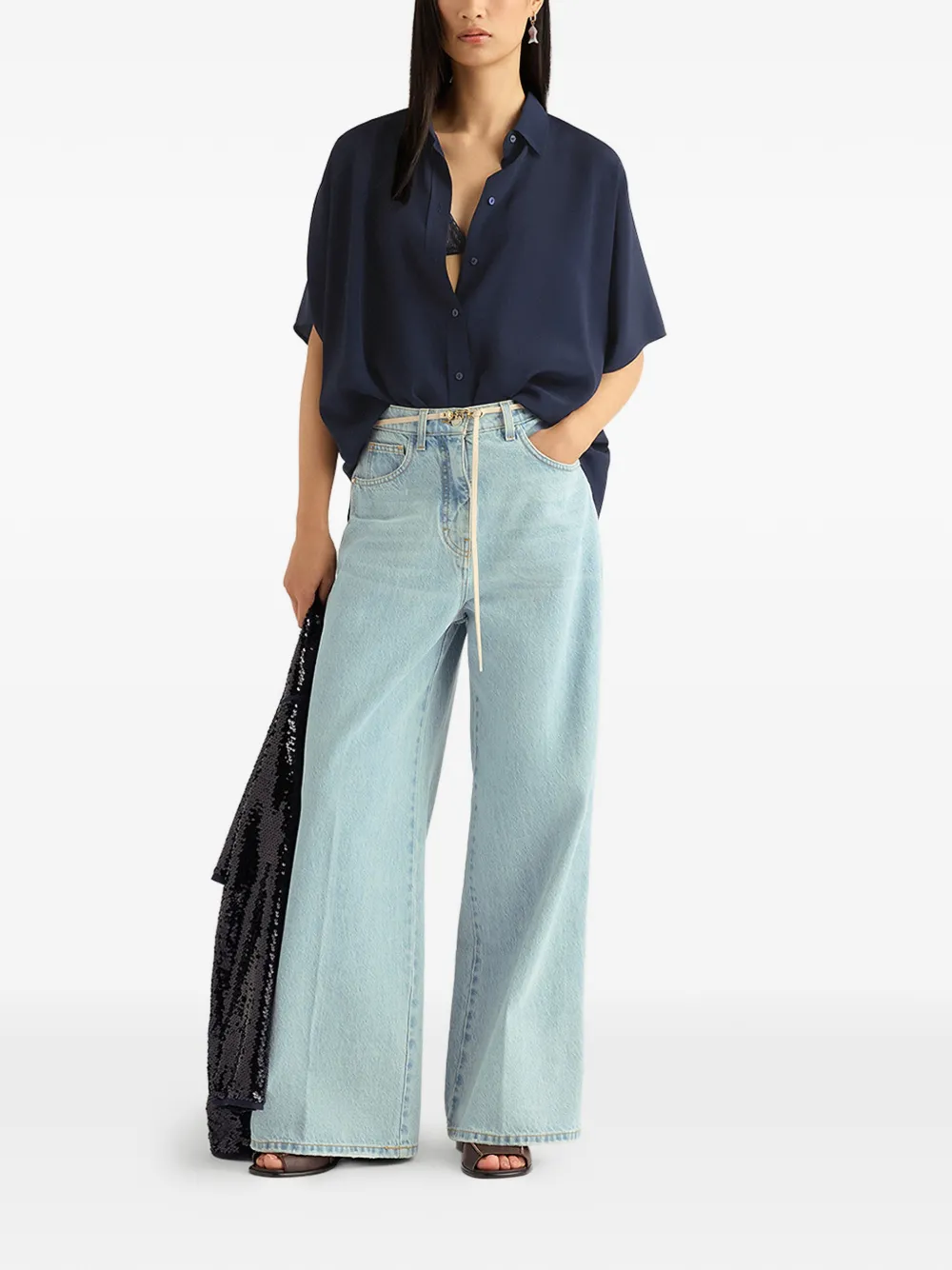  Momoni Brooklyn Short-sleeve Shirt - Blue 