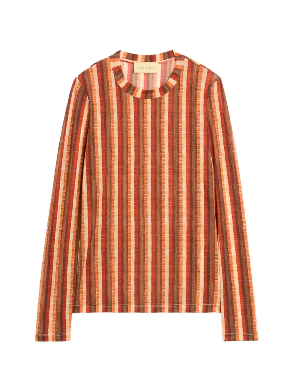 Momoni Waina long-sleeves striped top - Arancione