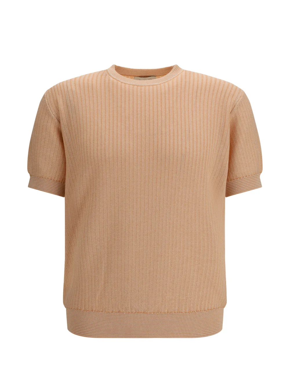 Piacenza Cashmere ribbed short-sleeved sweater - Toni neutri