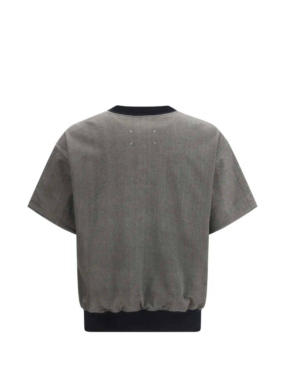 Maison Margiela Sweater met logoprint en korte mouwen Grijs