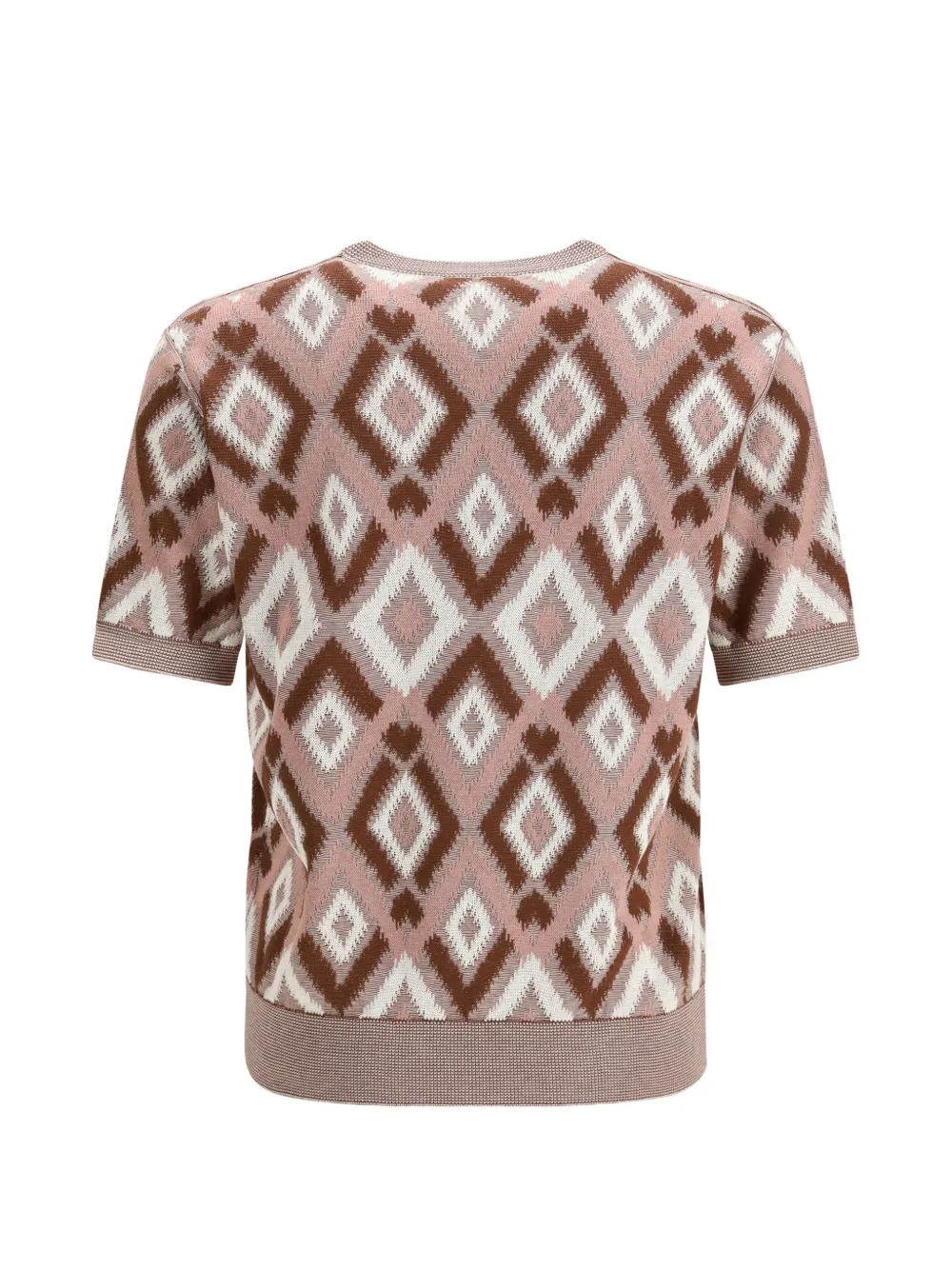 Patterned Short-Sleeve Sweater