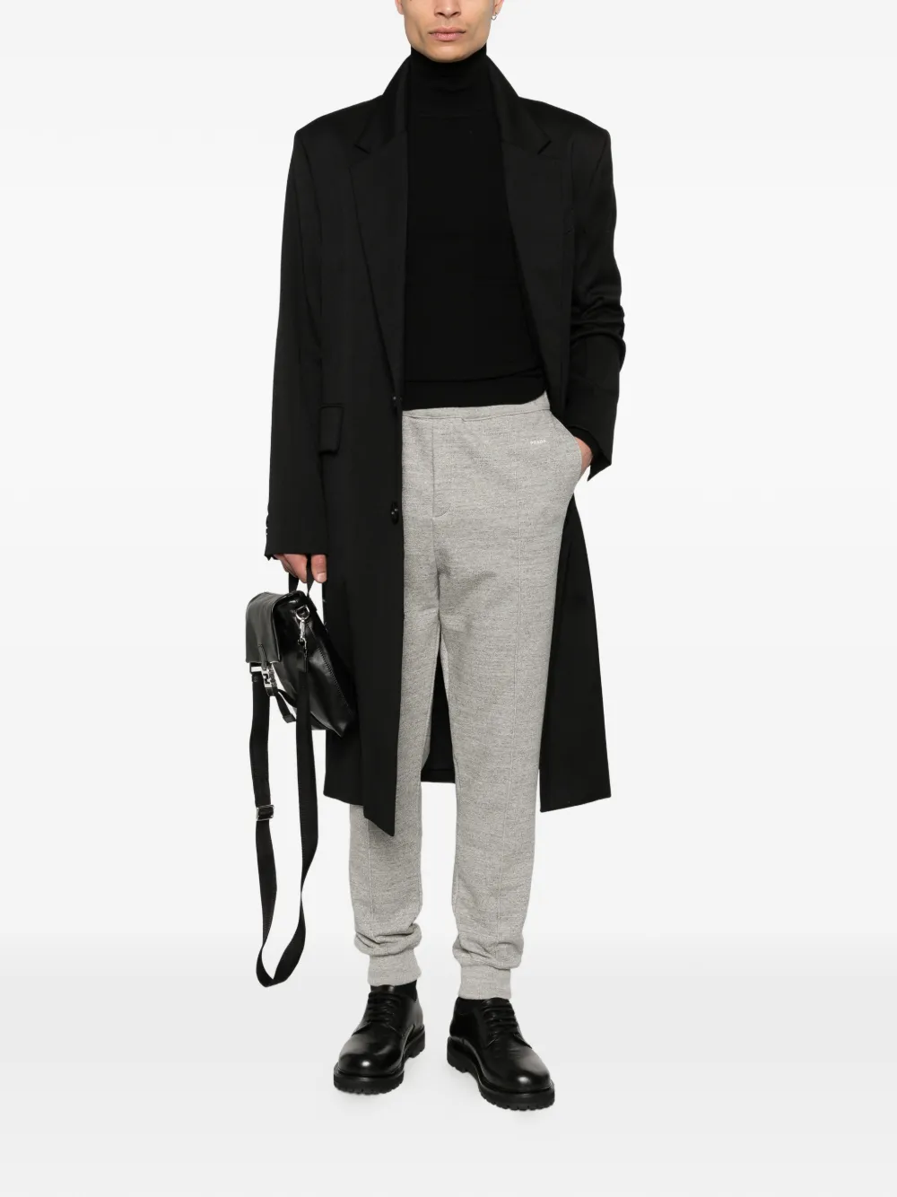 Prada Trainingsbroek met geborduurd logo Grijs
