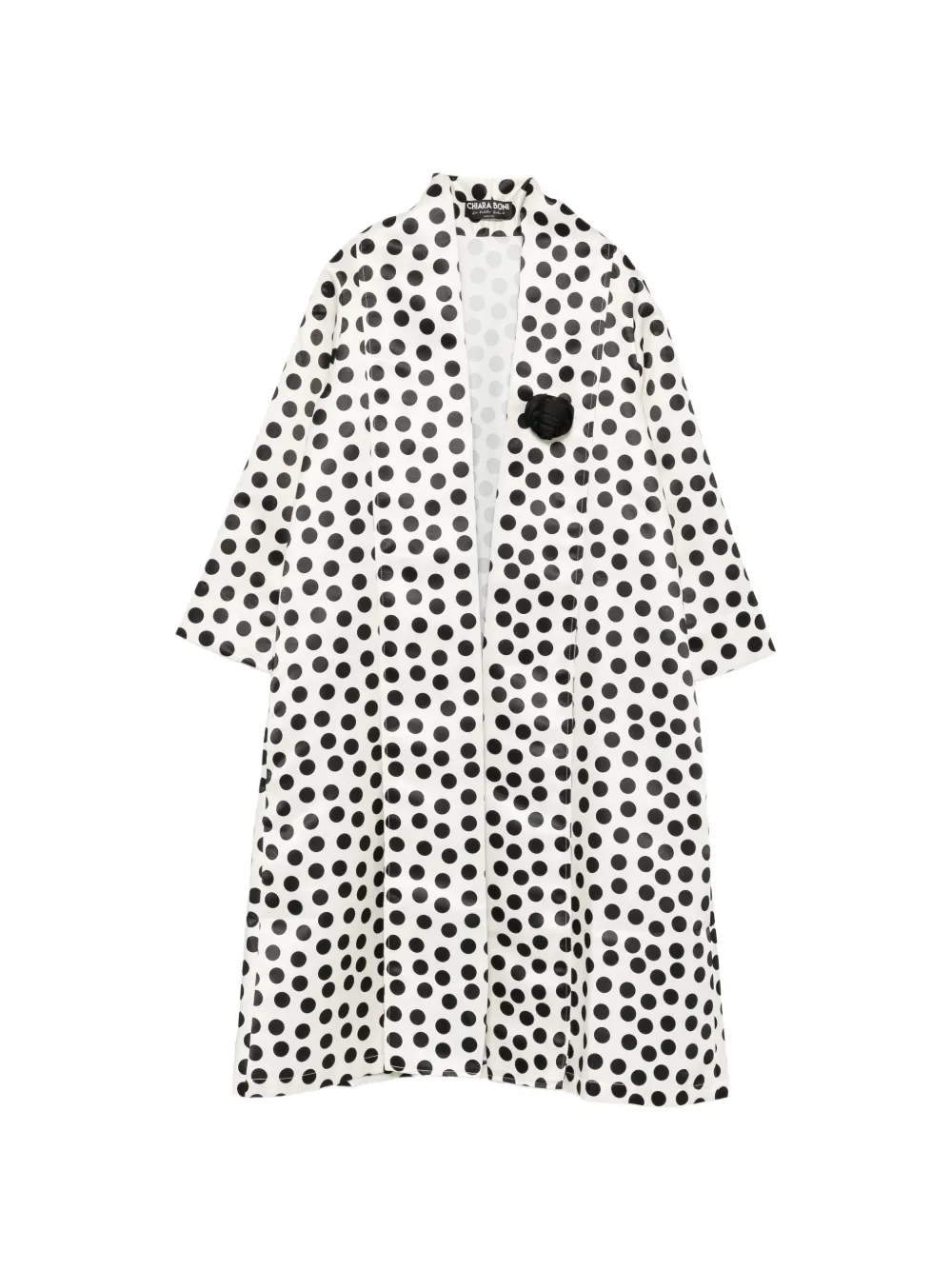 CHIARA BONI La Petite Robe polka-dot oversize coat - Weiß
