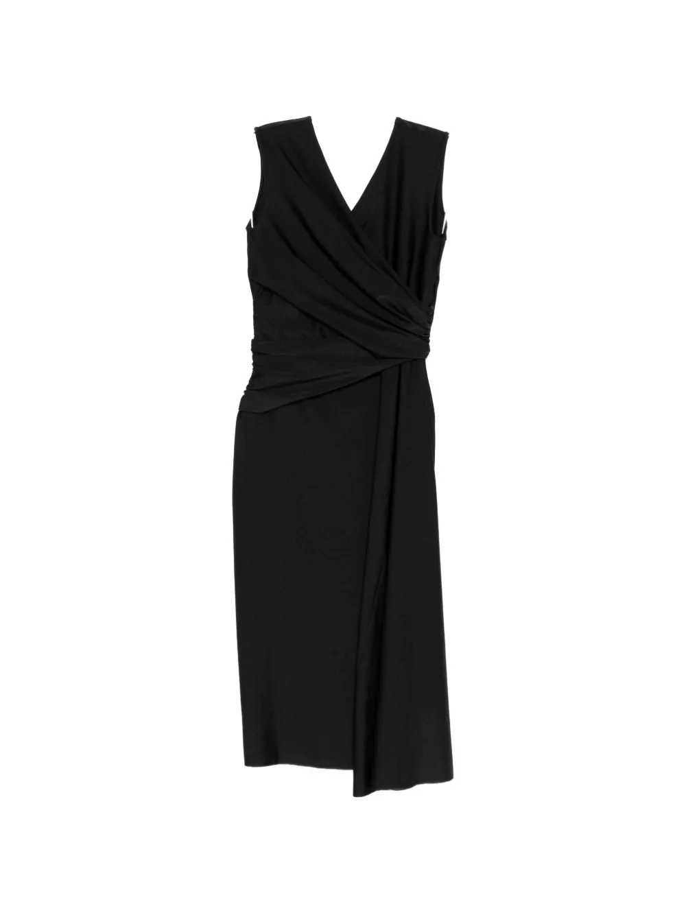 CHIARA BONI La Petite Robe V-neck sleeveless midi dress - Nero