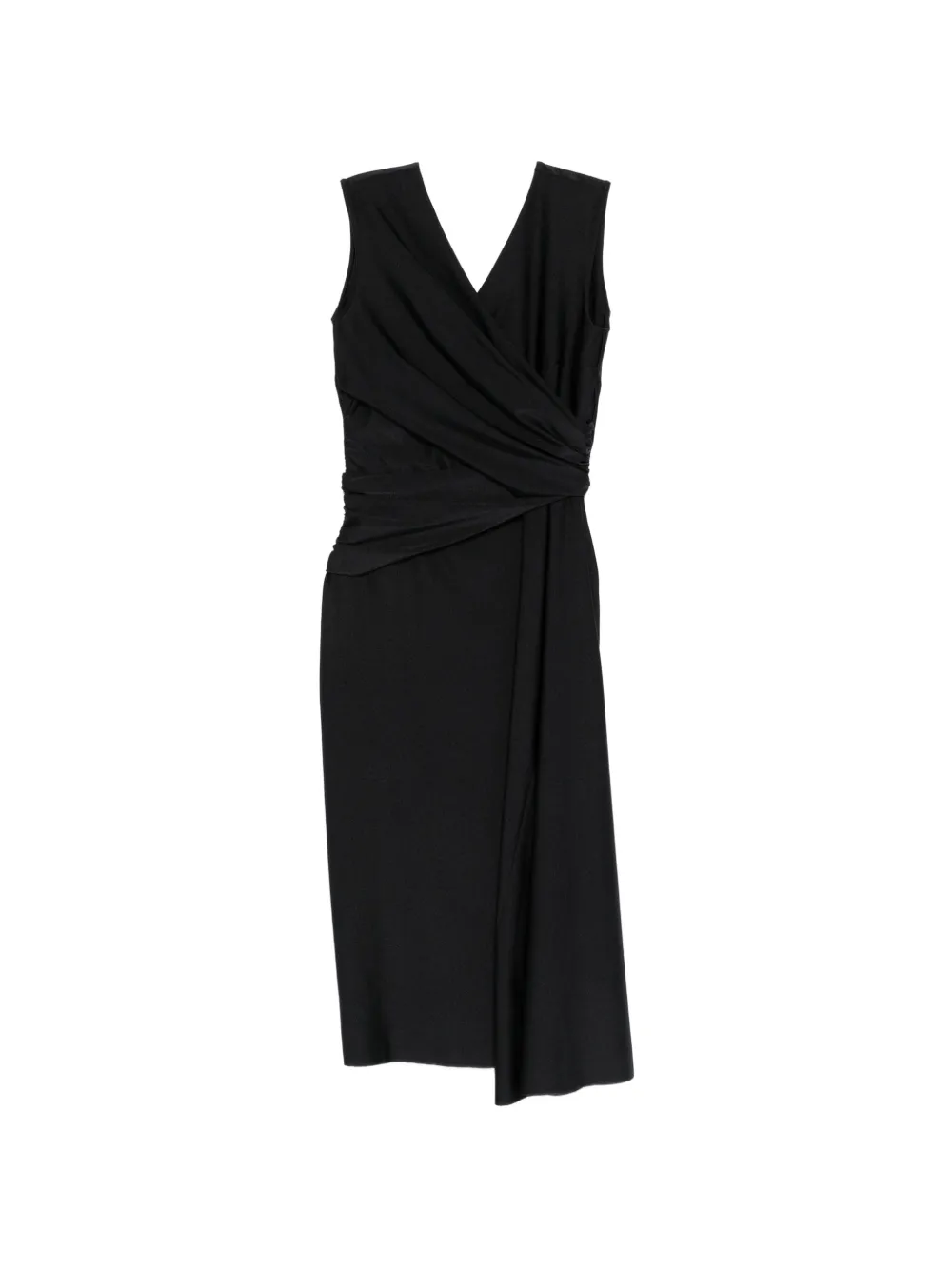 CHIARA BONI La Petite Robe V-neck sleeveless midi dress - Nero