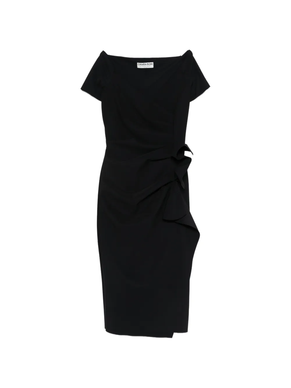 CHIARA BONI La Petite Robe Silveria ruffled midi dress - Nero