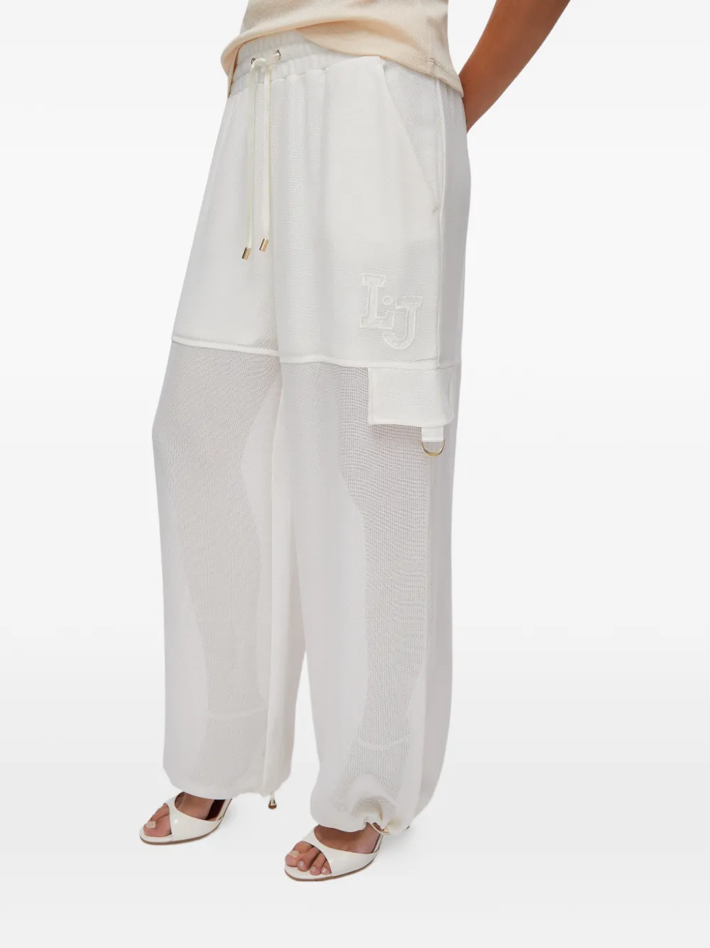 Mesh-Design Cargo Trousers