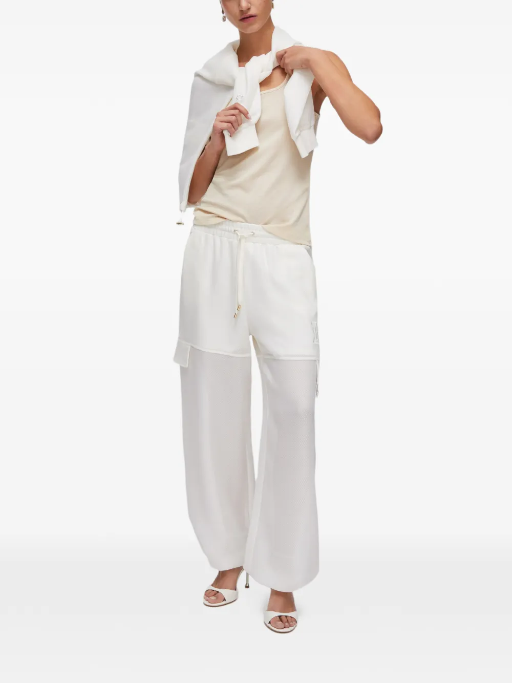 Mesh-Design Cargo Trousers